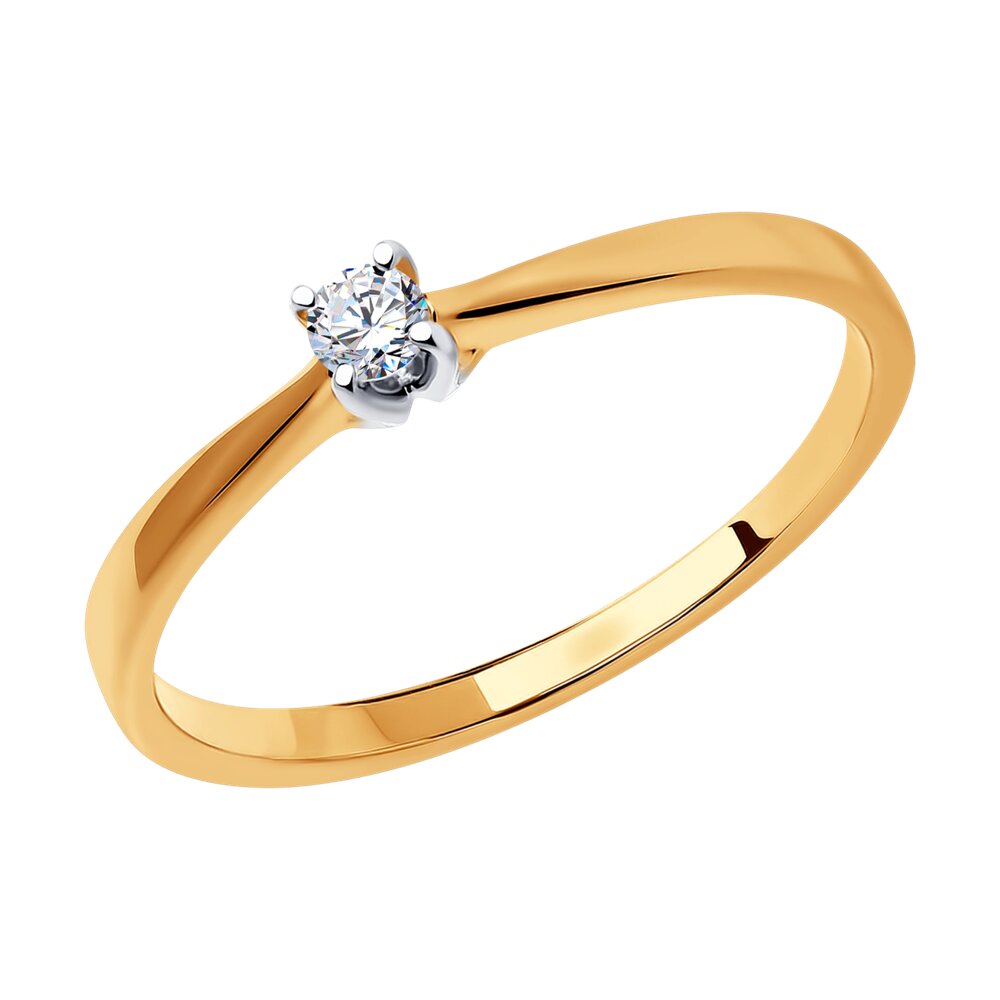 

Кольцо помолвочное из красного золота с бриллиантом р. , SOKOLOV Diamonds 1012410-66, 1012410-66