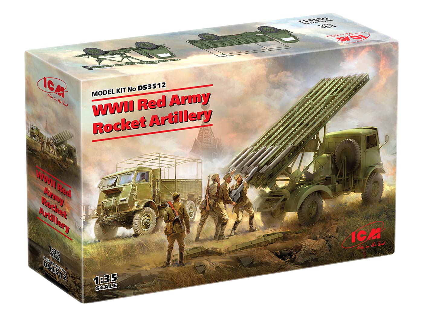 

Сборная модель ICM 1/35 Реактивная артиллерия Красной Армии IIMB DS3512