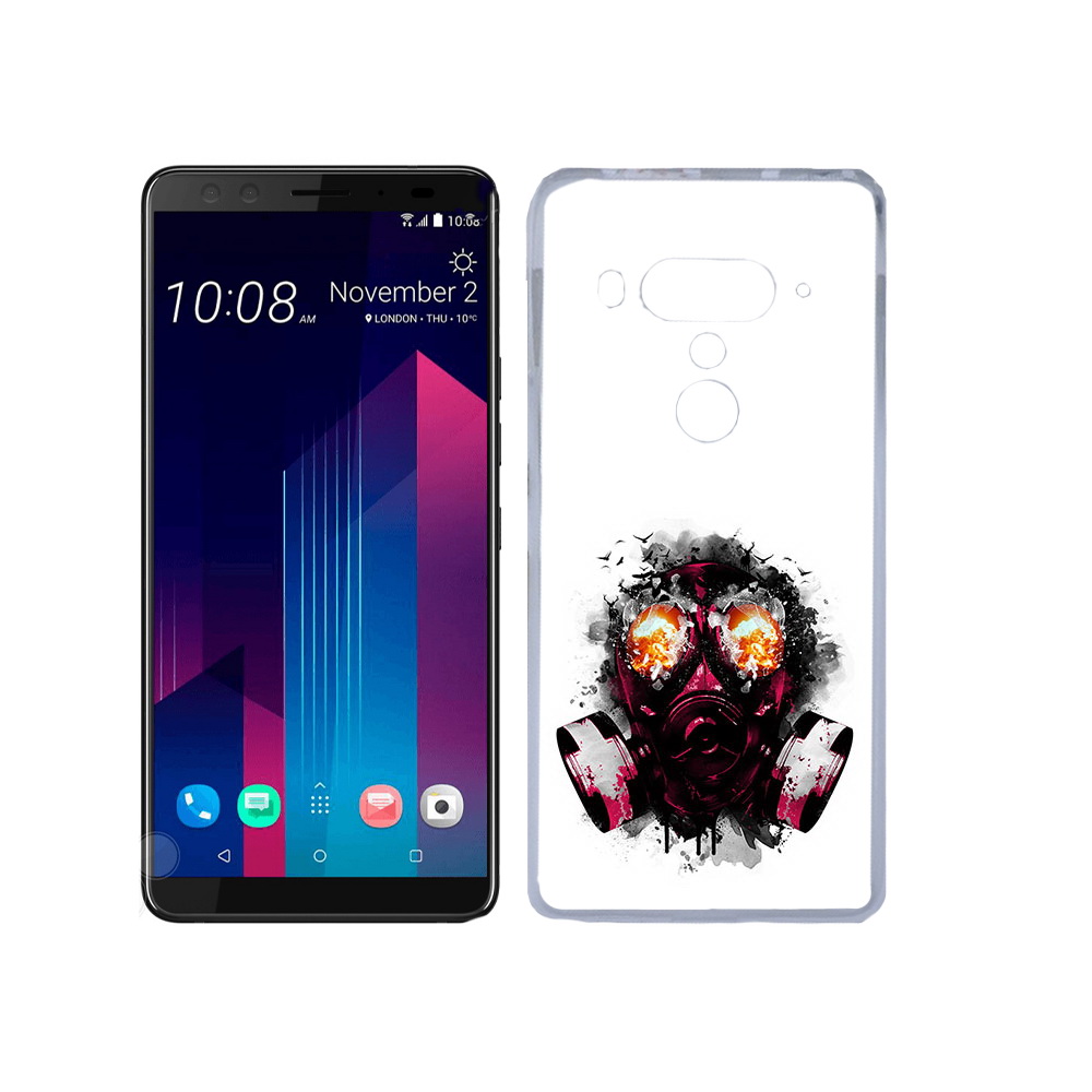 

Чехол MyPads Tocco для HTC U12+ красный противогаз, Прозрачный, Tocco