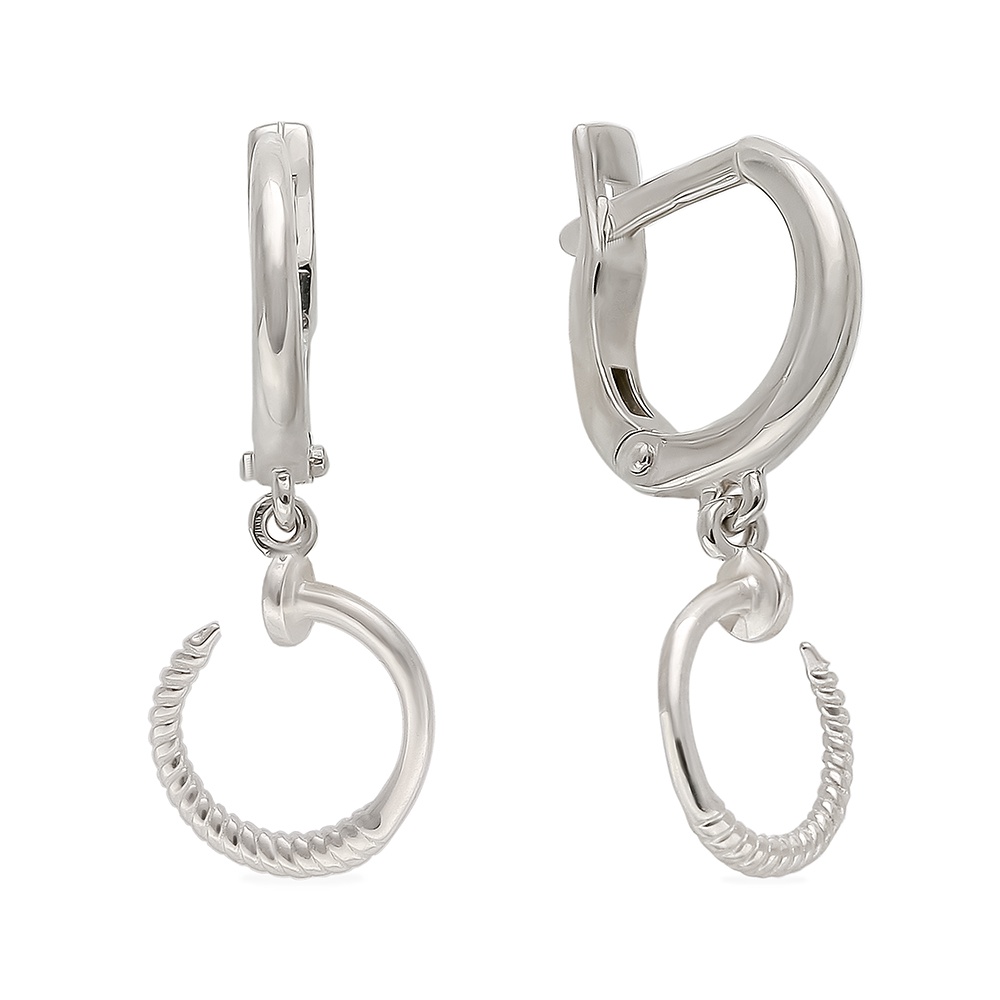 

Серьги из серебра без вставки 585Gold 702009402, 702009402