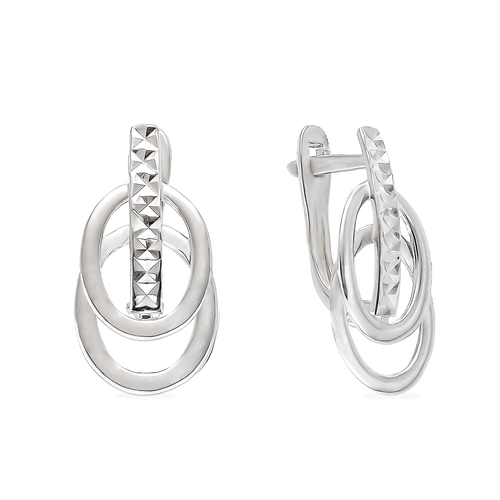 

Серьги из серебра без вставки 585Gold 702009465, 702009465