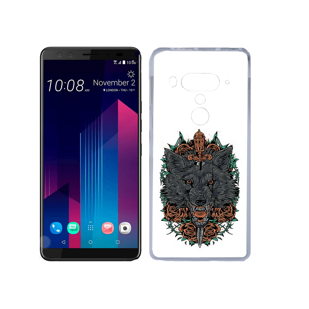 

Чехол MyPads Tocco для HTC U12+ красивый злой волк, Прозрачный, Tocco