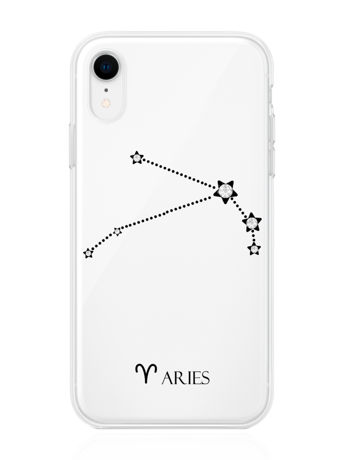 фото Чехол с инкрустацией кристаллами lux для iphone xr овен aries musthavecase