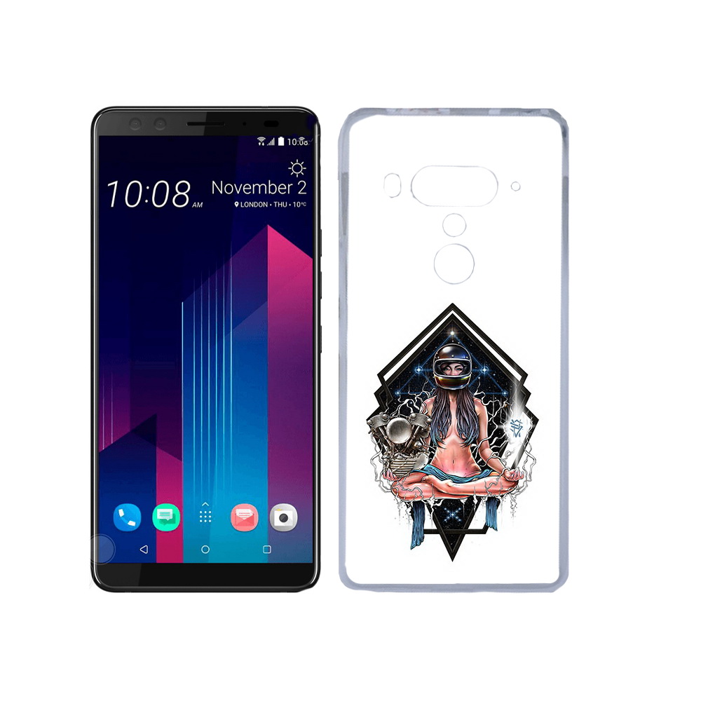 

Чехол MyPads Tocco для HTC U12+ красивая девушка в шлеме, Прозрачный, Tocco
