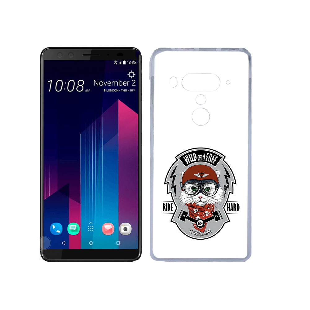 Чехол MyPads Tocco для HTC U12+ кошка в шлеме