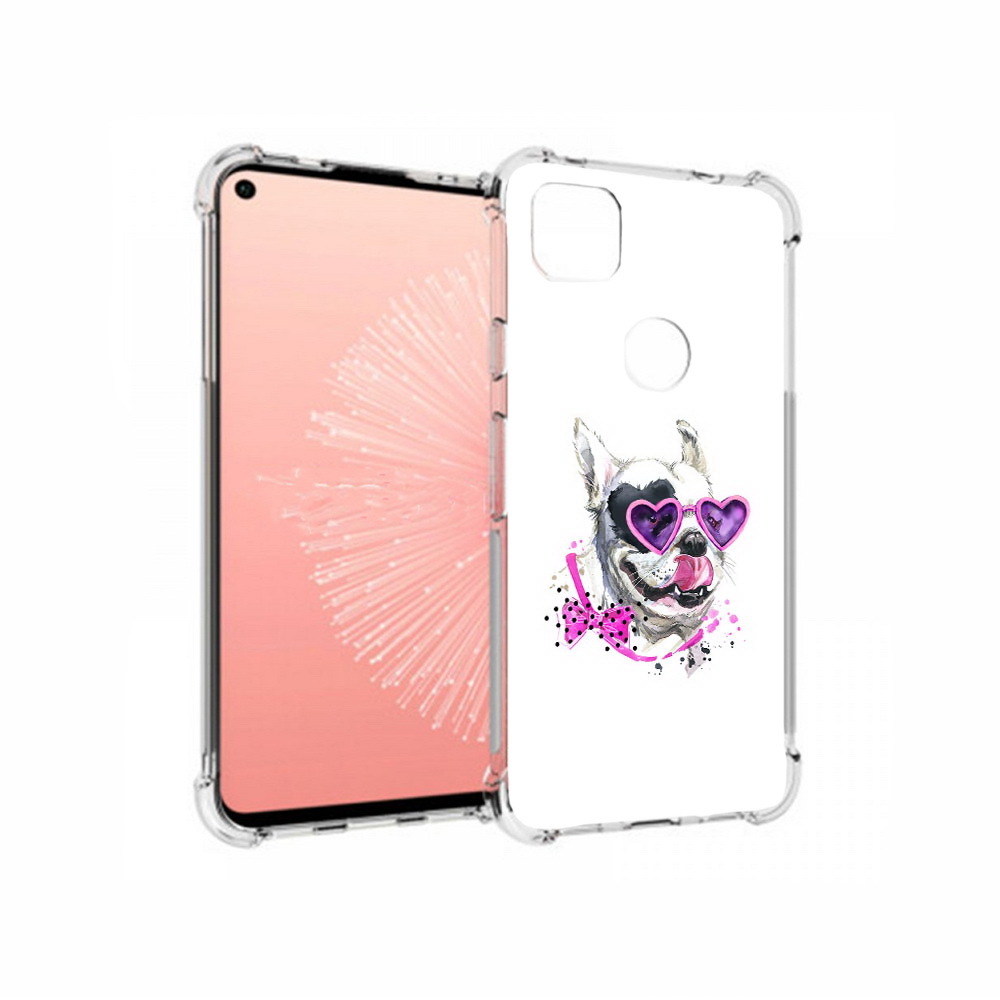 

Чехол MyPads Tocco для Google Pixel 4A акварельный пёс, Прозрачный, Tocco
