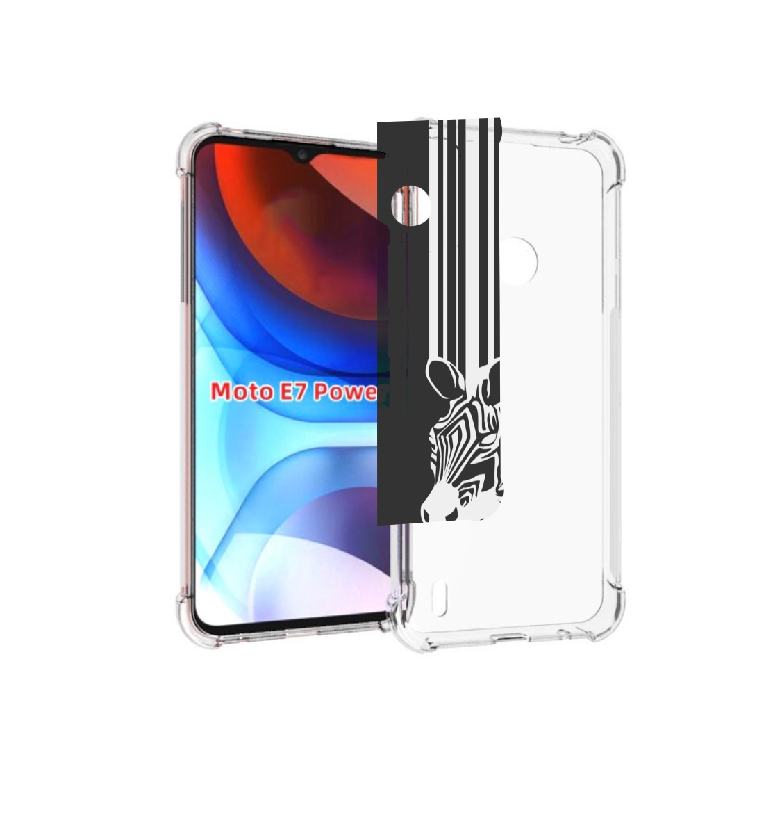 

Чехол MyPads Зебра для Motorola Moto E7 Power, Прозрачный, Tocco