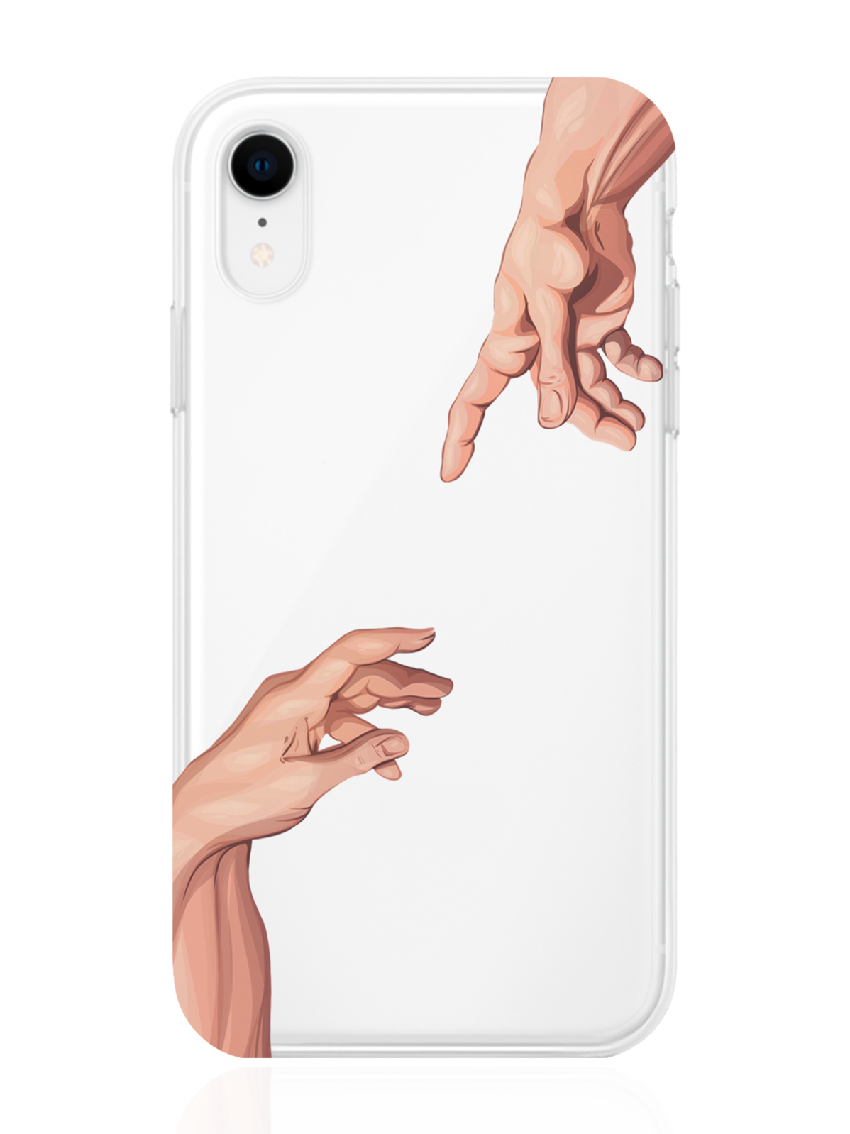 

Чехол MustHaveCase для iPhone XR Сотворение Адама прозрачный, iPhone XR Сотворение Адама