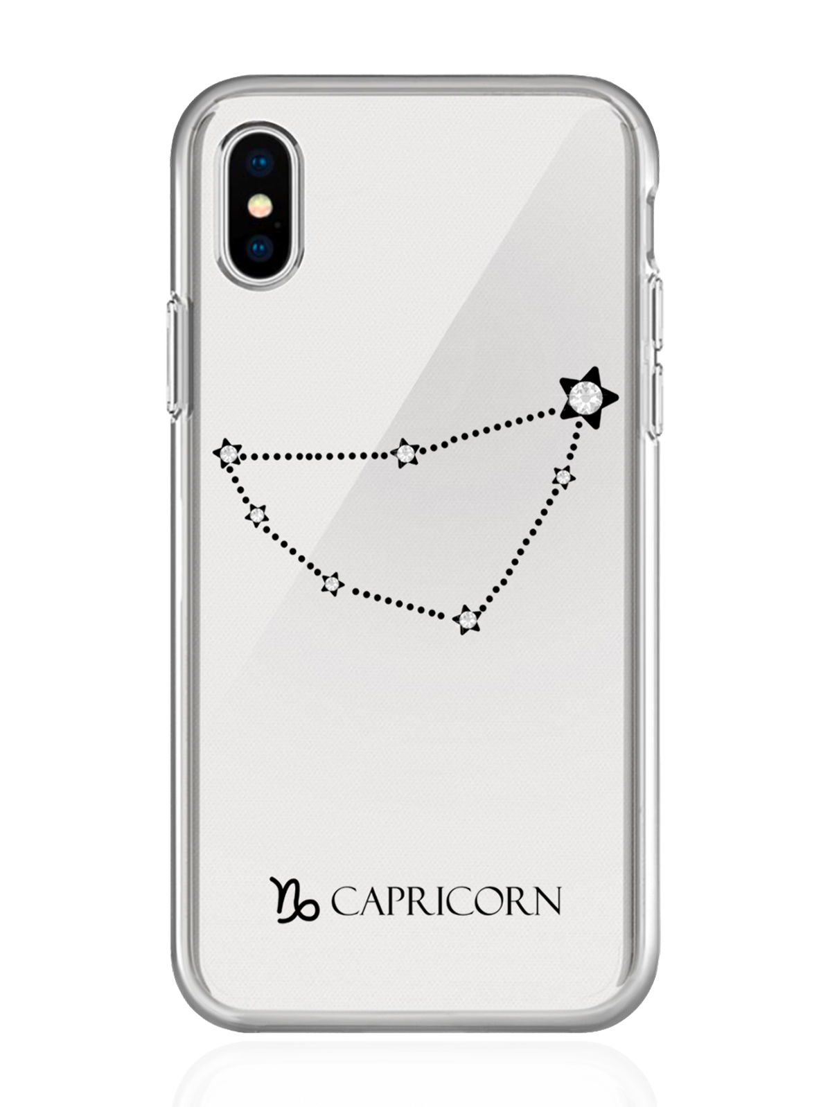 фото Чехол с инкрустацией кристаллами lux для iphone x/xs козерог capricorn musthavecase