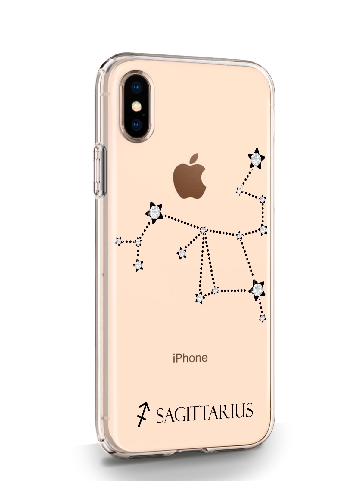 фото Чехол musthavecase для iphone x/xs знак зодиака стрелец прозрачный