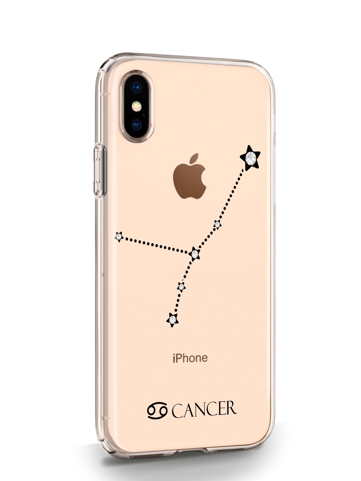 фото Чехол musthavecase для iphone x/xs знак зодиака рак прозрачный