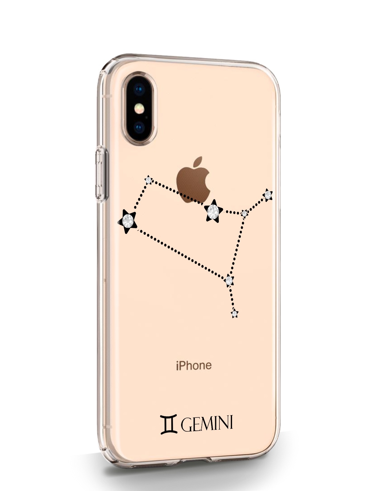 фото Чехол musthavecase для iphone x/xs знак зодиака близнецы прозрачный