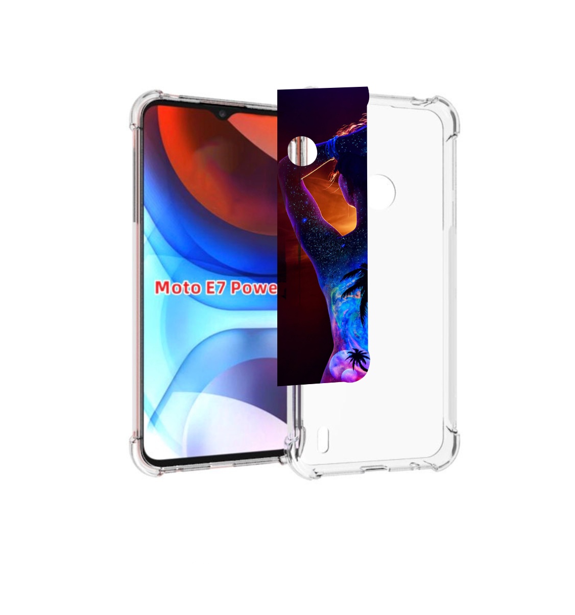 

Чехол MyPads Девушка-и-пальмы женский для Motorola Moto E7 Power, Прозрачный, Tocco
