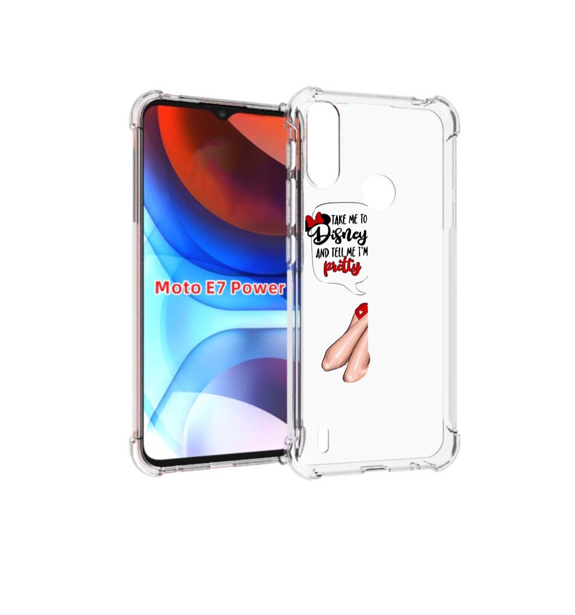 

Чехол MyPads Девушка-Мини женский для Motorola Moto E7 Power, Прозрачный, Tocco