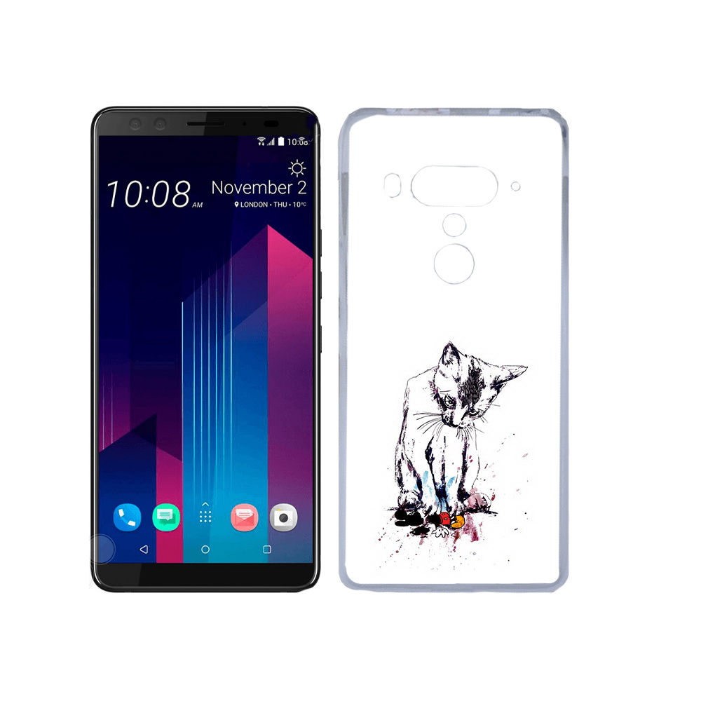 

Чехол MyPads Tocco для HTC U12+ кот и микки, Прозрачный, Tocco
