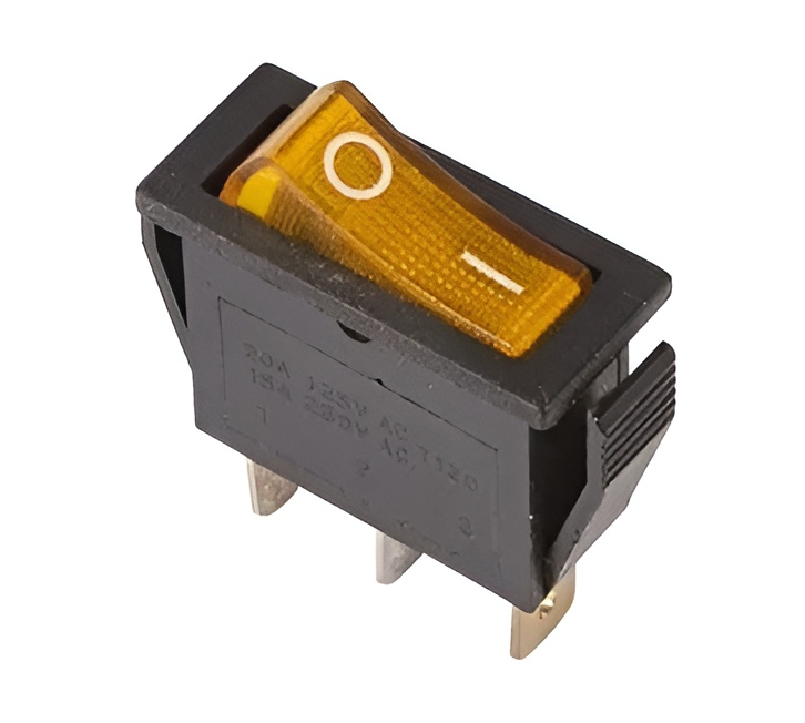 Клавишный выключатель Rexant 36-2212 желтый