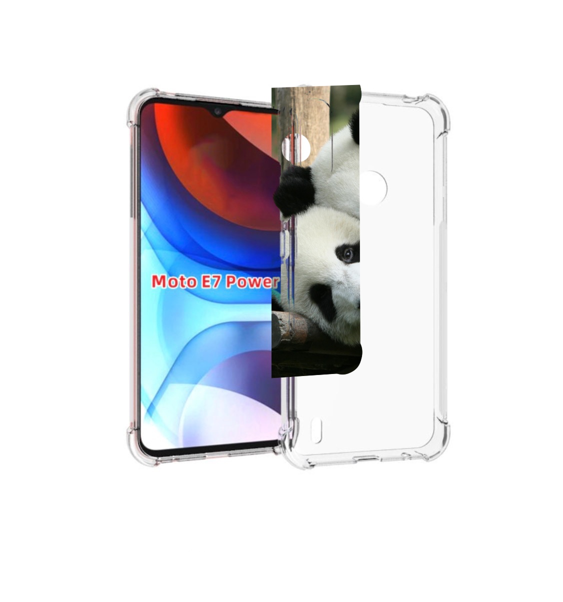 

Чехол MyPads Две-панды для Motorola Moto E7 Power, Прозрачный, Tocco