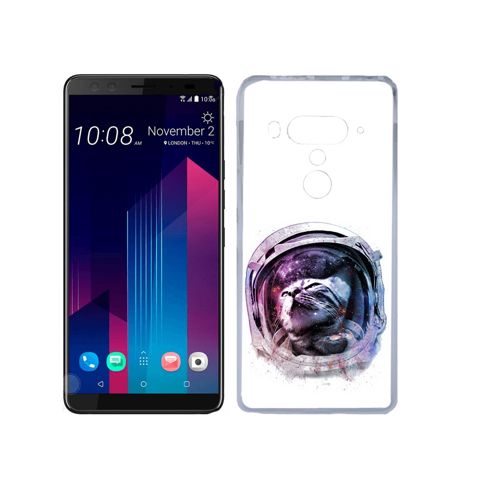 

Чехол MyPads Tocco для HTC U12+ кот в шлеме, Прозрачный, Tocco