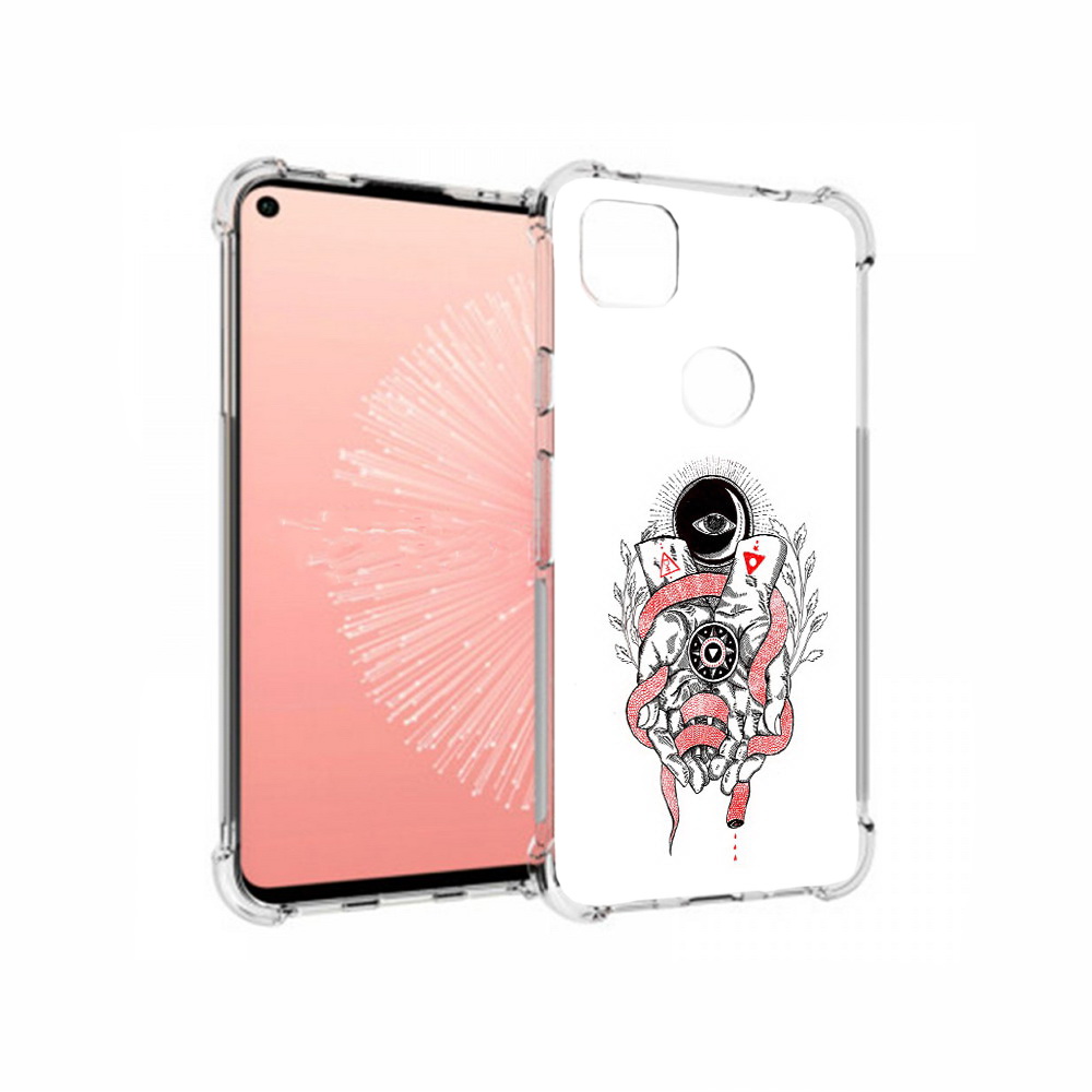 

Чехол MyPads Tocco для Google Pixel 4A абстрация связанные руки, Прозрачный, Tocco