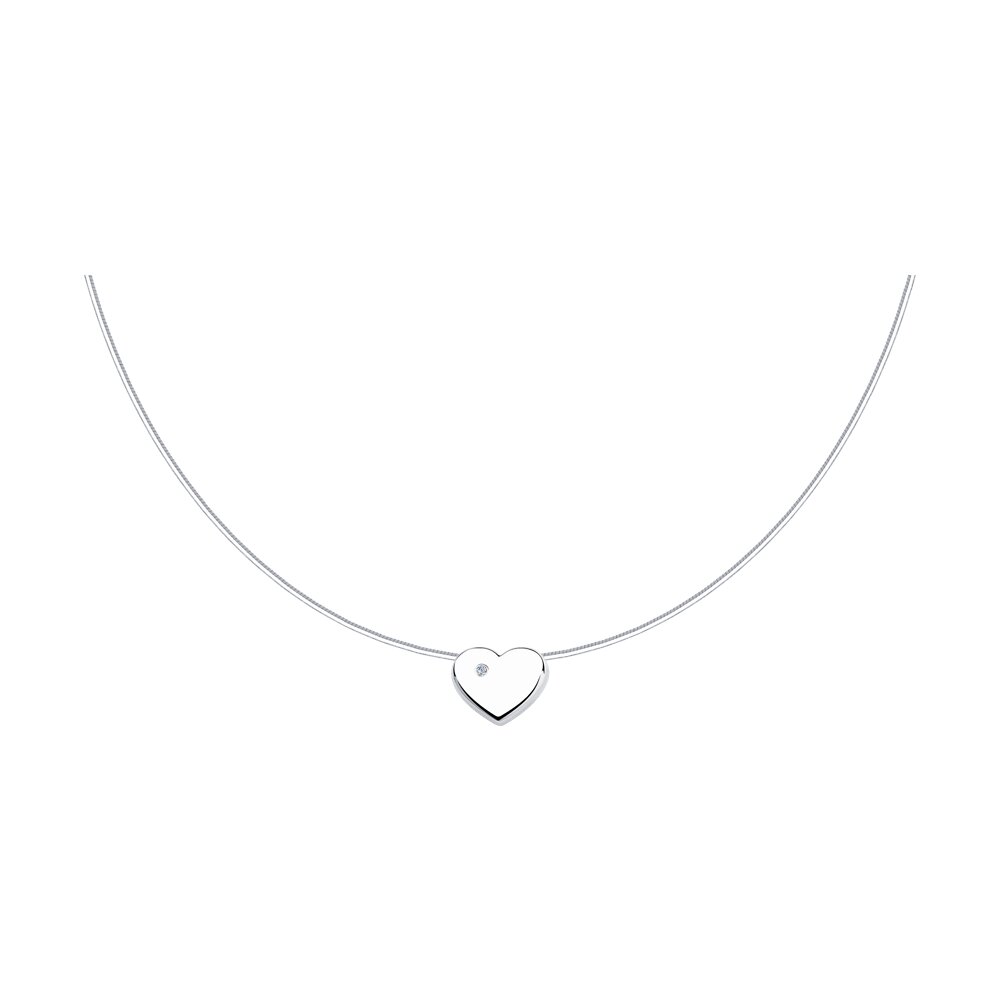 

Колье из серебра 55 см SOKOLOV 87070006, бриллиант, 87070006