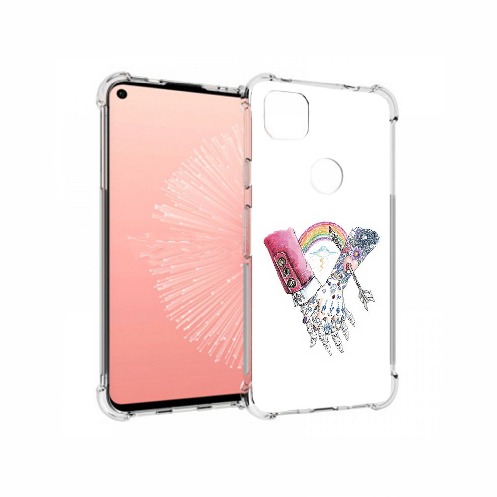 

Чехол MyPads Tocco для Google Pixel 4A абстракция руки в татуировках, Прозрачный, Tocco