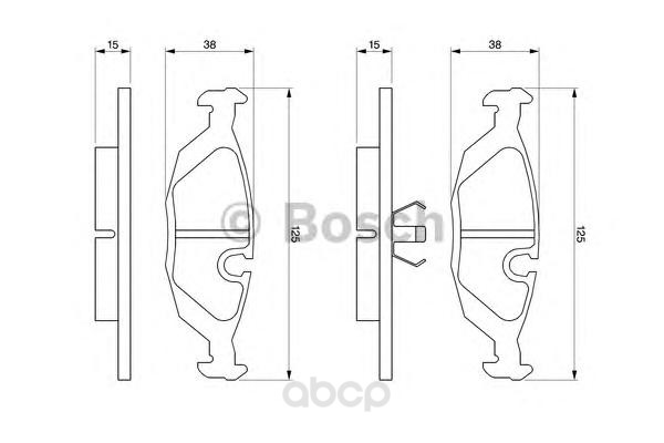 

Тормозные колодки дисковые BOSCH 0986460996