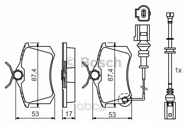 

Тормозные колодки Bosch дисковые 986424813