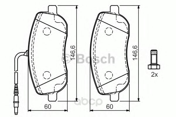 

Тормозные колодки Bosch дисковые 986424789
