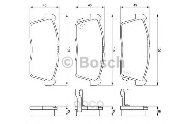 

Тормозные колодки Bosch дисковые 986424695