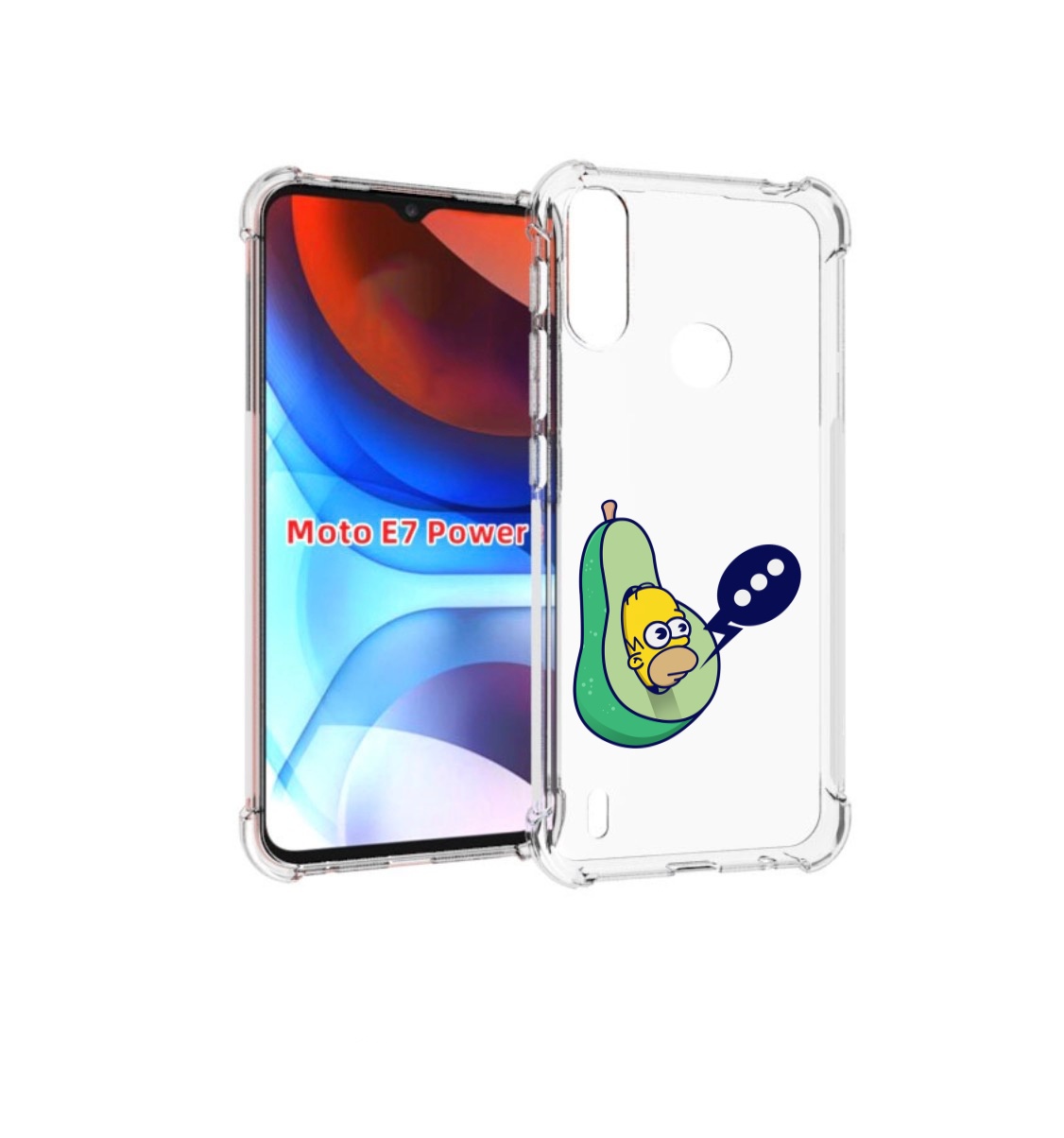 

Чехол MyPads Гомер-авокадо для Motorola Moto E7 Power, Прозрачный, Tocco