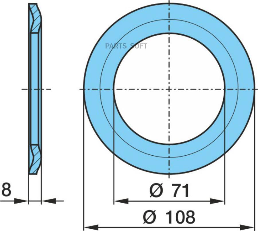 03.370.26.24.0_кольцо ступицы металл! шайба маслоотражат. 71x108x8 \BPW ECO 8/9/10/12t