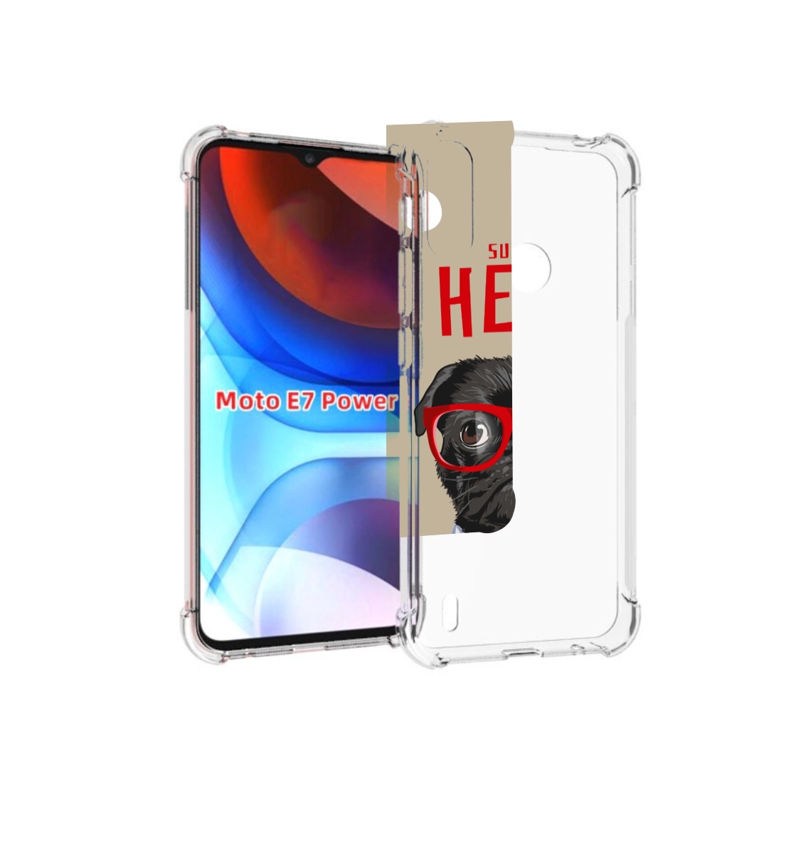 

Чехол MyPads Герой-PUG для Motorola Moto E7 Power, Прозрачный, Tocco