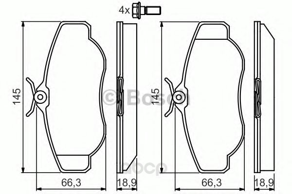 

Тормозные колодки Bosch дисковые 986424565