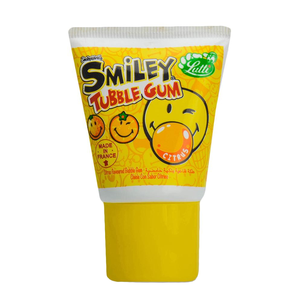 

Жевательная резинка Lutti Tubble Gum Smiley (Citruc) 35г Франция