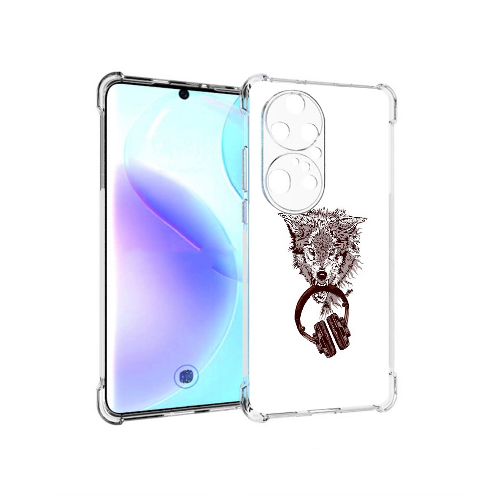 Чехол MyPads Tocco для Huawei P50 Pro дикий волк
