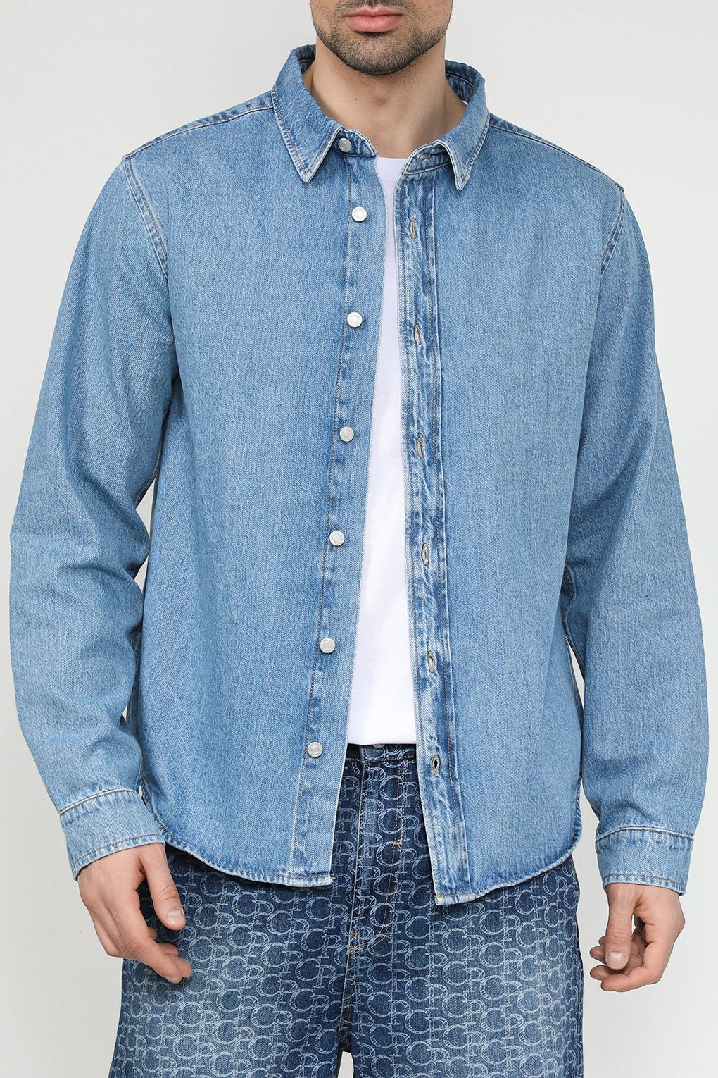 

Рубашка мужская COLORPLAY CP24023570-009 голубая 2XL, Голубой, CP24023570-009