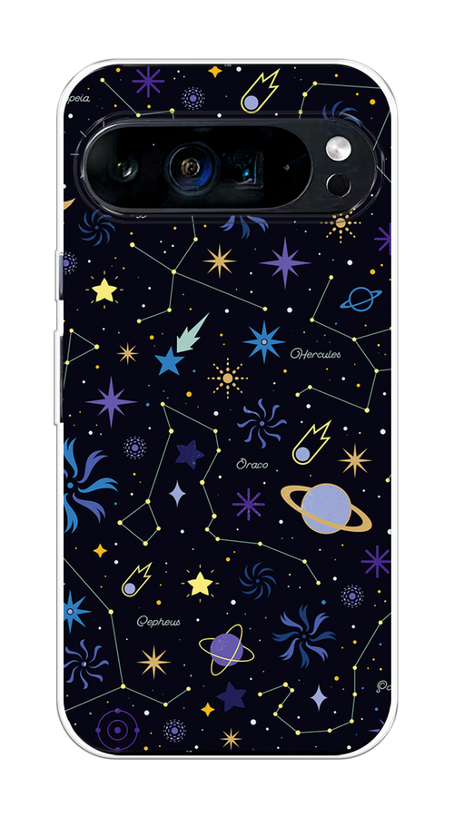 

Чехол на Google Pixel 9 Pro XL "Цветной космос", Желтый, 272150-1