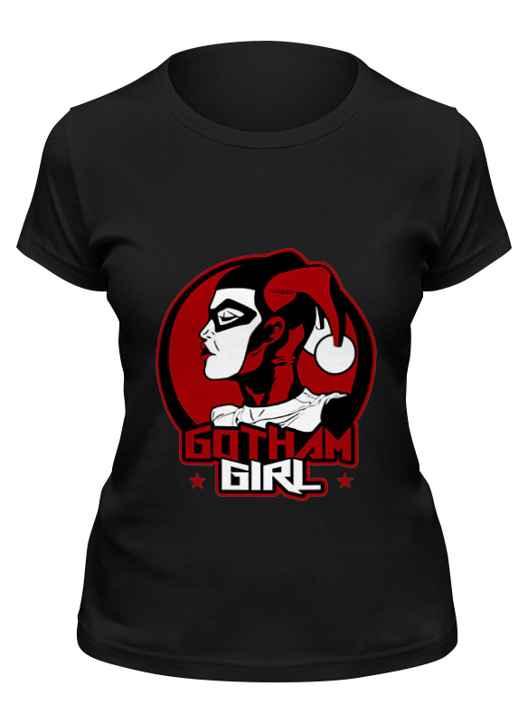 

Футболка женская Printio Gotham girl черная 2XL, Gotham girl