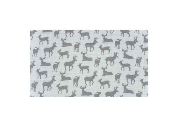 фото Марлевка peppy embrace deer to me steel 100x125 см 120 г/м2 100% хлопок