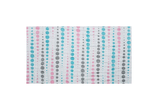 

Марлевка Peppy Embrace Dotstripe Paris Silver Topaz 100x125 см 120 г/м2 100% хлопок, Белый