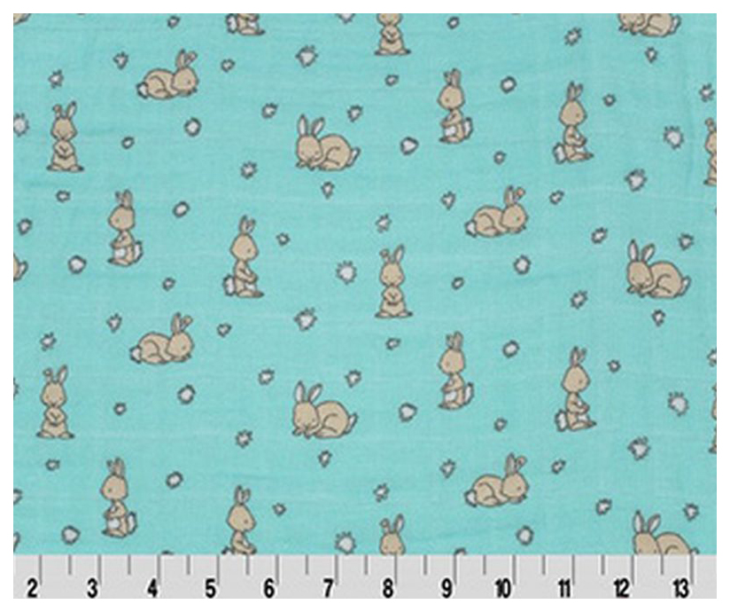 

Ткань Peppy SMD Embrace марлевка royal swans apricot 100x125 см 110 г/м2, Голубой