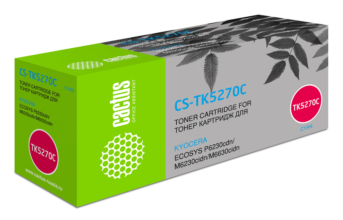 

Картридж CACTUS TK-5270 Cyan голубой, совместимый, TK-5270 Cyan