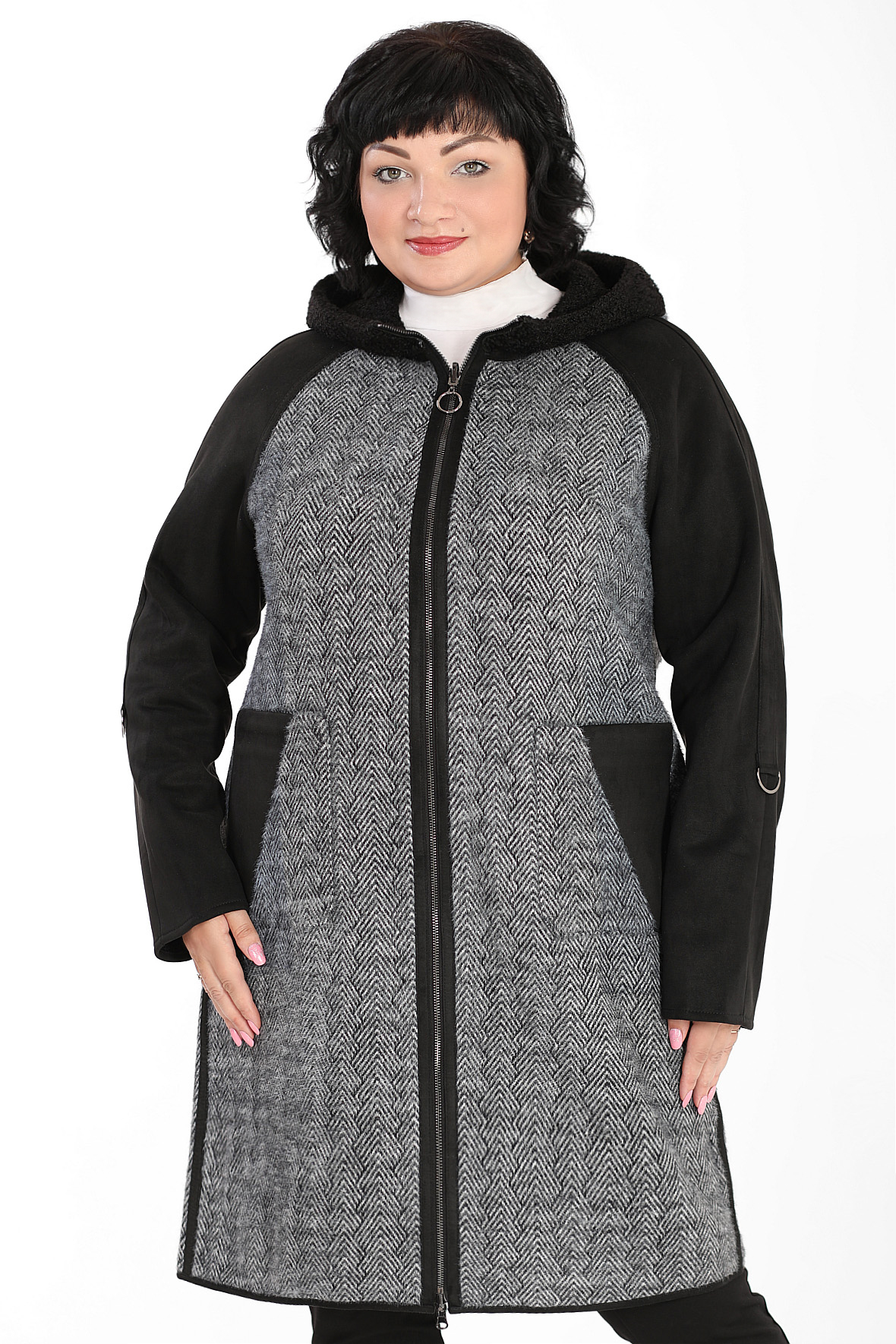 

Пальто женское AlmondShop 026 2165.С1 серое 48 RU, 026 2165.С1