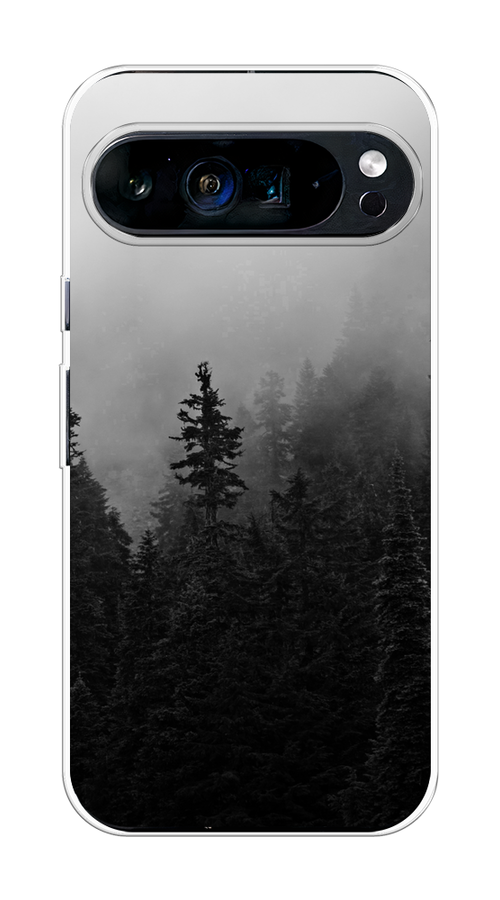 

Чехол на Google Pixel 9 Pro XL "Туманный лес", Серый;черный, 272150-1