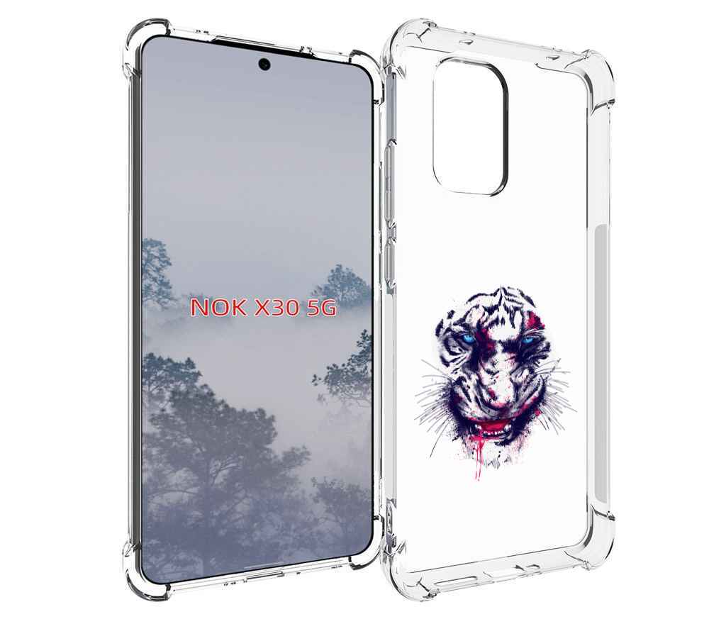 

Чехол MyPads безумный тигр для Nokia X30 5G, Tocco