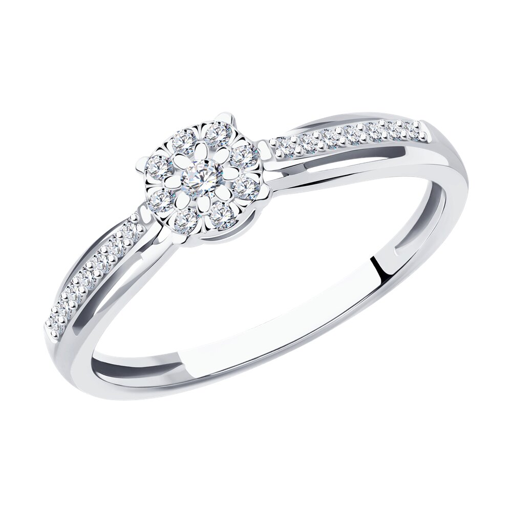 

Кольцо из золота р.  SOKOLOV Diamonds 1012390-3, бриллиант, 1012390-3