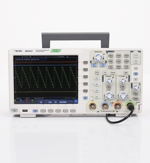 

Осциллограф цифровой VERDO SB1627 2 канала, 300МГц, 2,5 Гвыб/с, SB1627