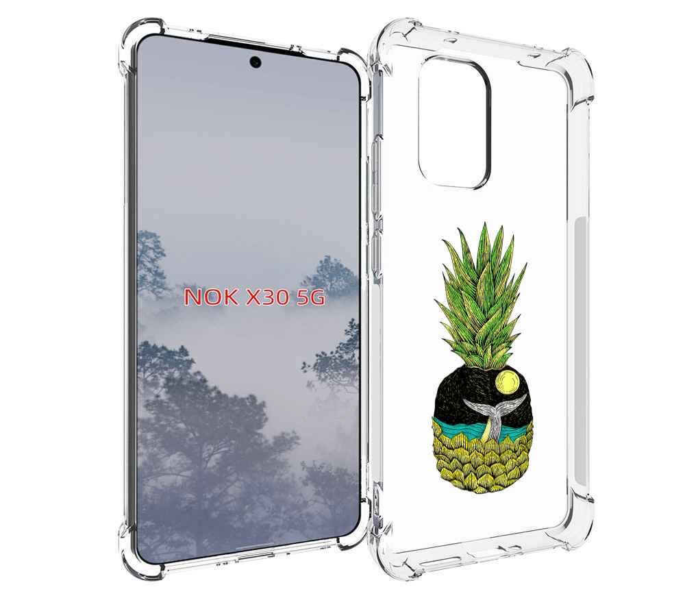 

Чехол MyPads ананас с китом для Nokia X30 5G, Tocco