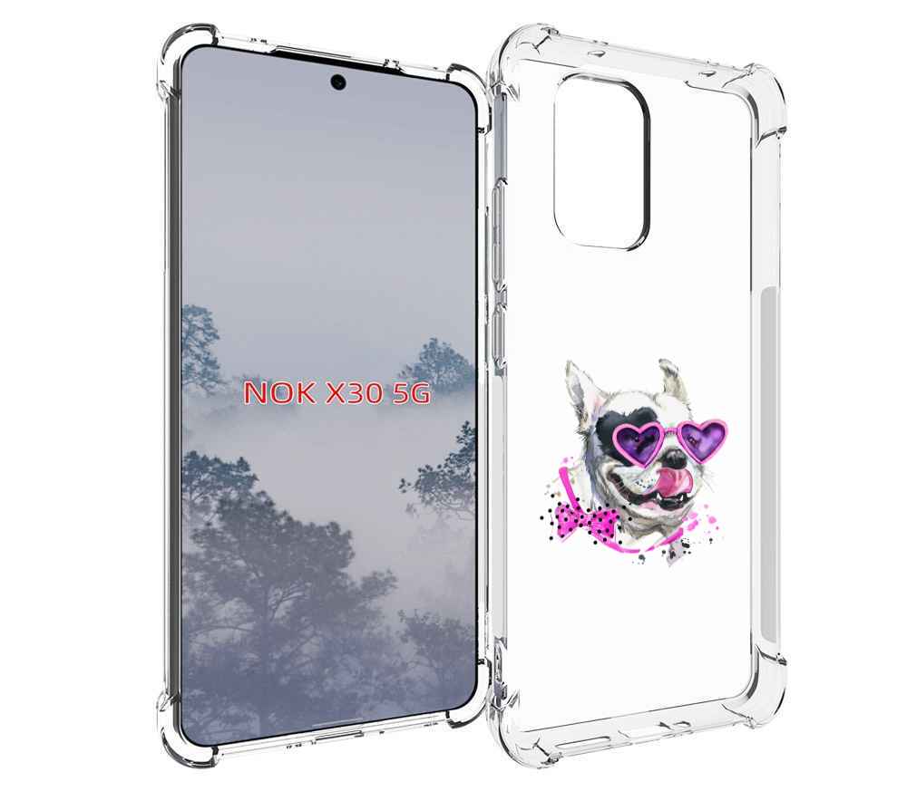 

Чехол MyPads акварельный пёс для Nokia X30 5G, Tocco