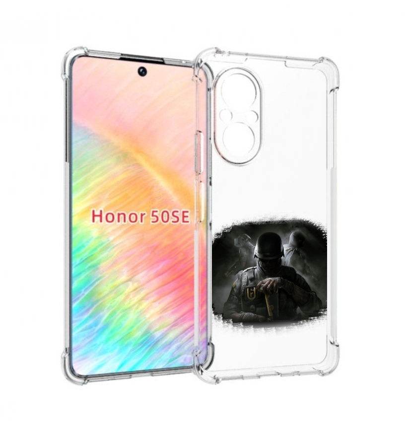 

Чехол бампер MyPads Rainbow Six Siege для Honor 50 SE противоуда, Прозрачный, Tocco